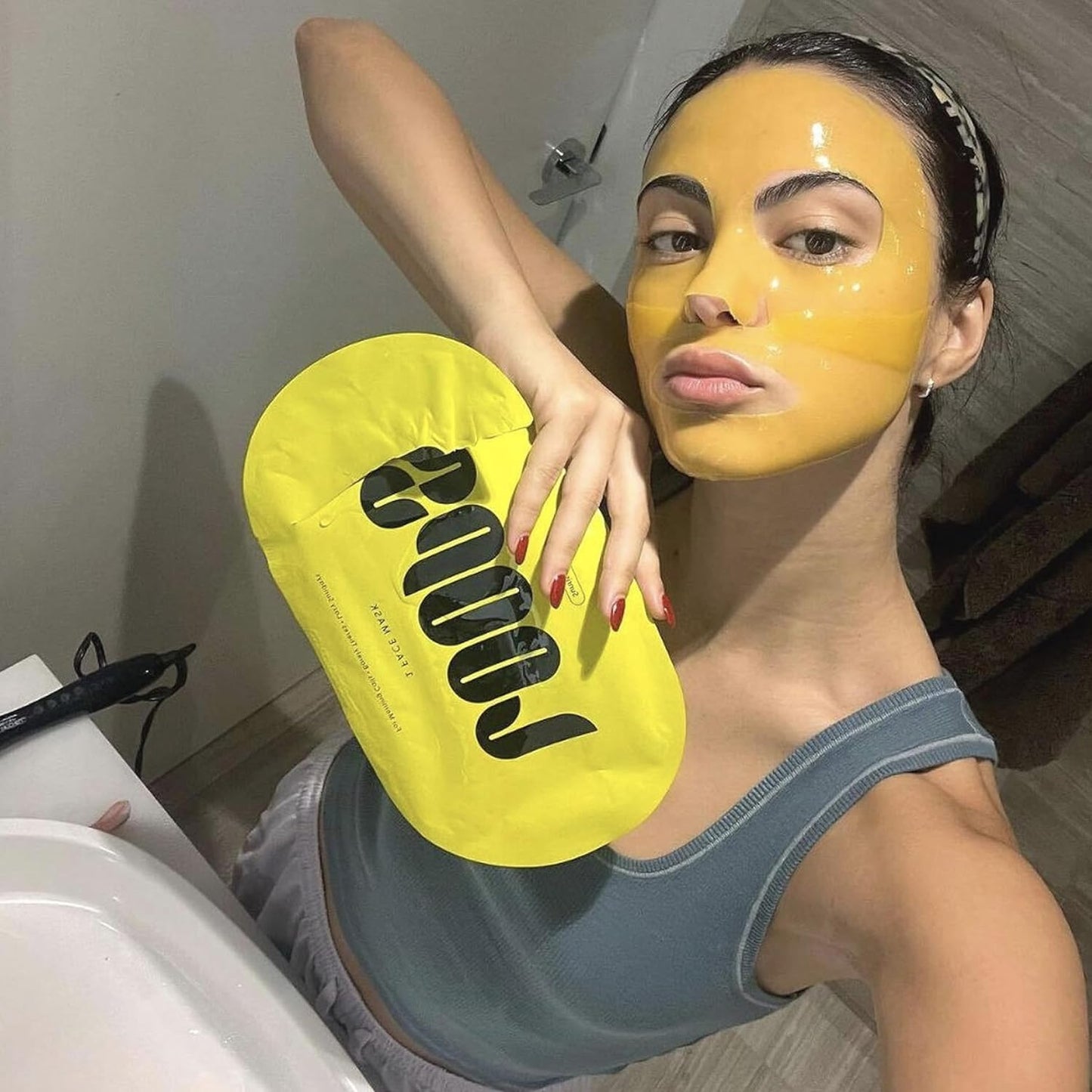 LOOPS SUNRISE SERVICE - Brightening Hydrogel Face Mask - Hydrates, Brightens, Depuffs and Wakes Up Your Complexion - Antioxidants Help Protect Against Free Radical Damage - 1 Pc