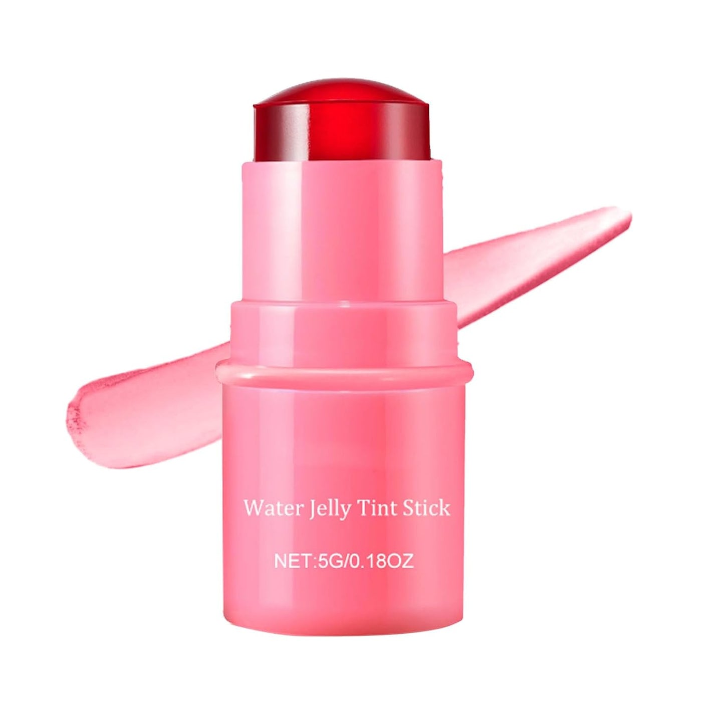 Milk Water Jelly Tint, Sheer Lip & Cheek Stain, Milk Jelly Blush Stick, Buildable Watercolor Finish, 1,000+ Swipes Per Stick. (Red)