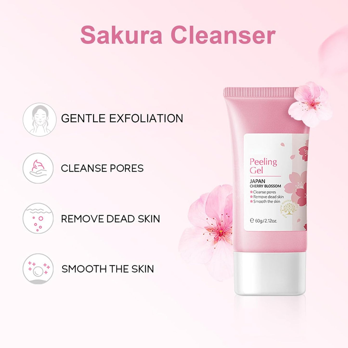 Sakura Skin Care Set, Face Care Sets for Women, 5Pcs Face Moisturizer Set Include Sakura Cream, Sakura Cleanser, Sakura Serum, Sakura Eye Cream, Sakura Mud Mask, Skin Care Gift Set for Teen Girls