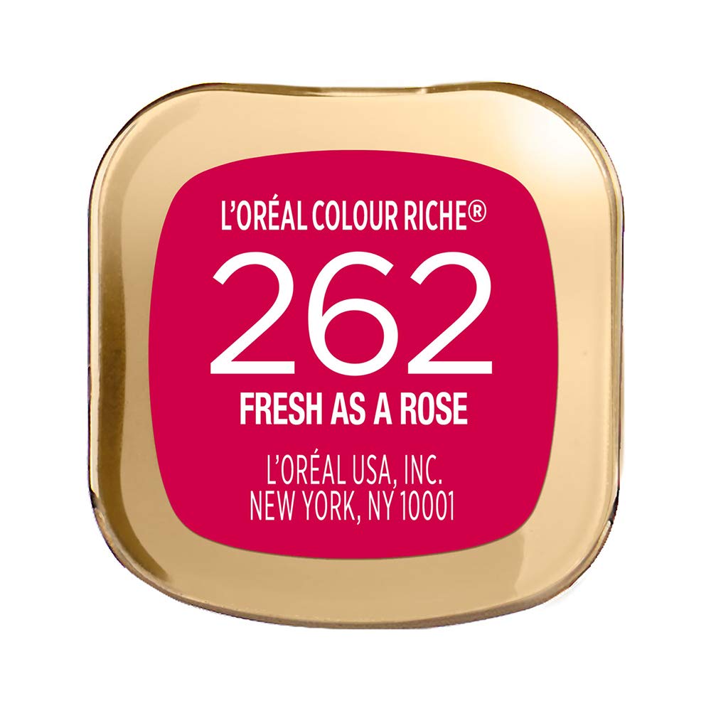 L'Oreal Paris Colour Riche Original Creamy, Hydrating Satin Lipstick with Argan Oil and Vitamin E, Fresh as a Rose, 1 Count