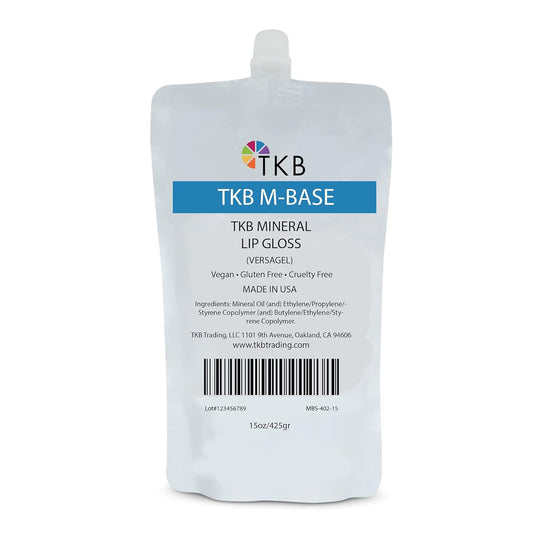 TKB Mineral Lip Gloss (M-Base) | Clear Versagel Base for DIY Lip Gloss, Made in USA (15 oz (425g))
