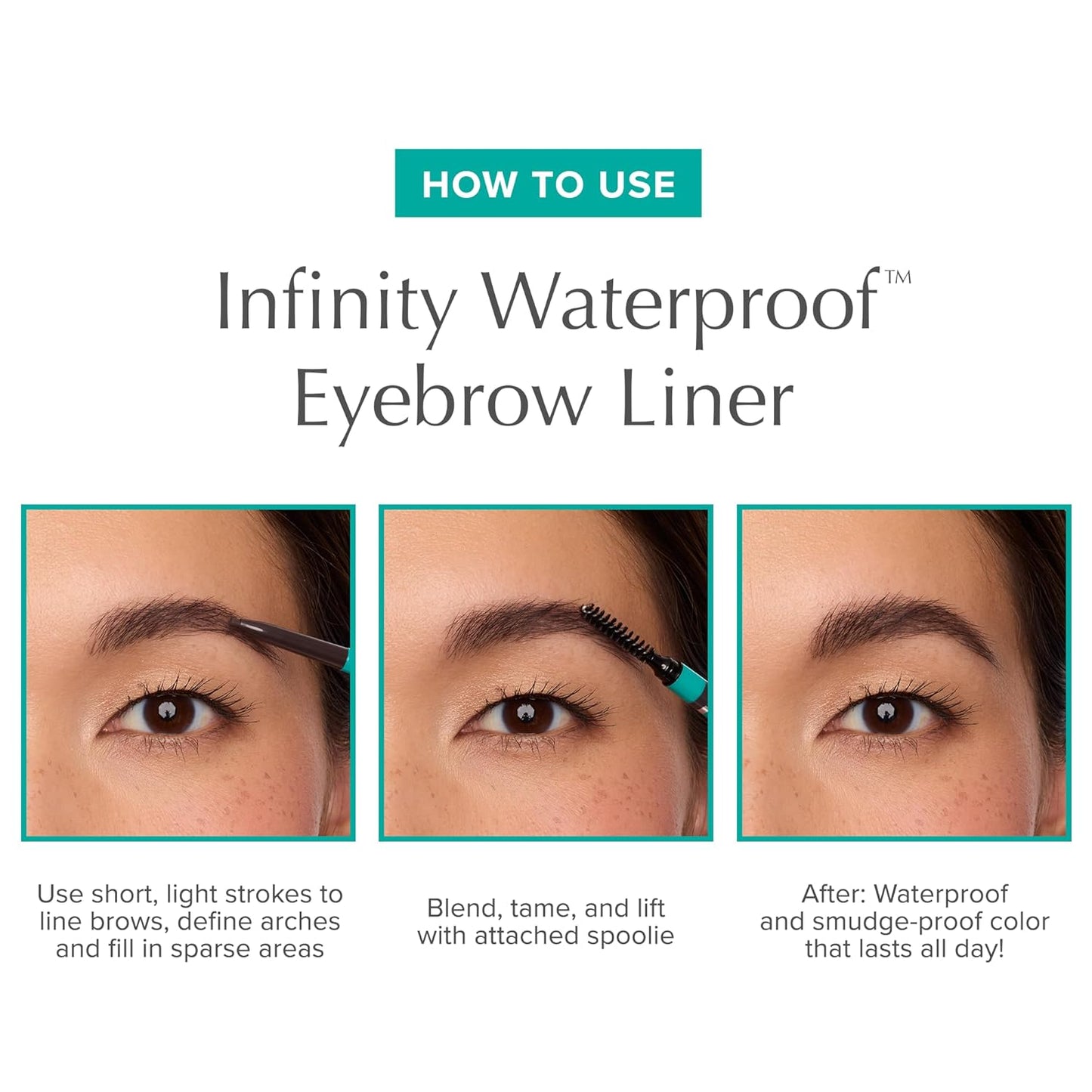 Thrive Causemetics Infinity Waterproof Eyebrow Pencil, Retractable Brow Pencil with Hyaluronic Acid & Shea Butter, Dual Ended Eyebrow Brush Spoolie, Fine Tip, Vegan & Cruelty Free, April (Cool Brown)