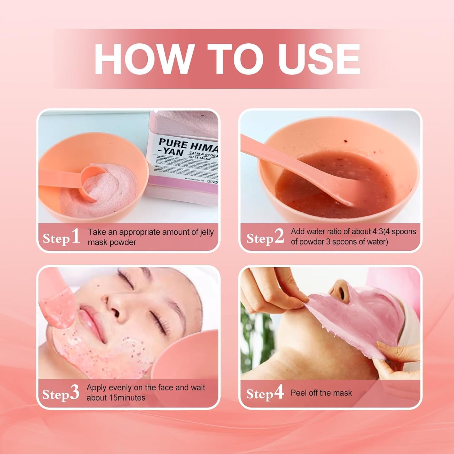 Jelly Mask for Facials Professional, Hydrating & Moisturizing Peel-Off Natural Gel Face Mask SkinCare, Professional Spa Use Jelly Face Masks, Deep Hydration & Glow 23 Fl Oz (Pure Himala Yan)