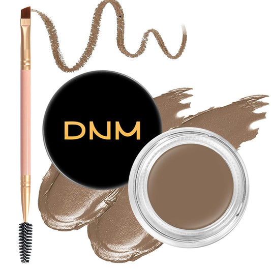 Eyebrow Pomade Kit with Dual-ended Eyebrow Brush, Water and Stain Resistant High Pigment Pomade, Corrects Brow Imperfections for Natural Long-lasting Brow Makeup (07# Taupe)