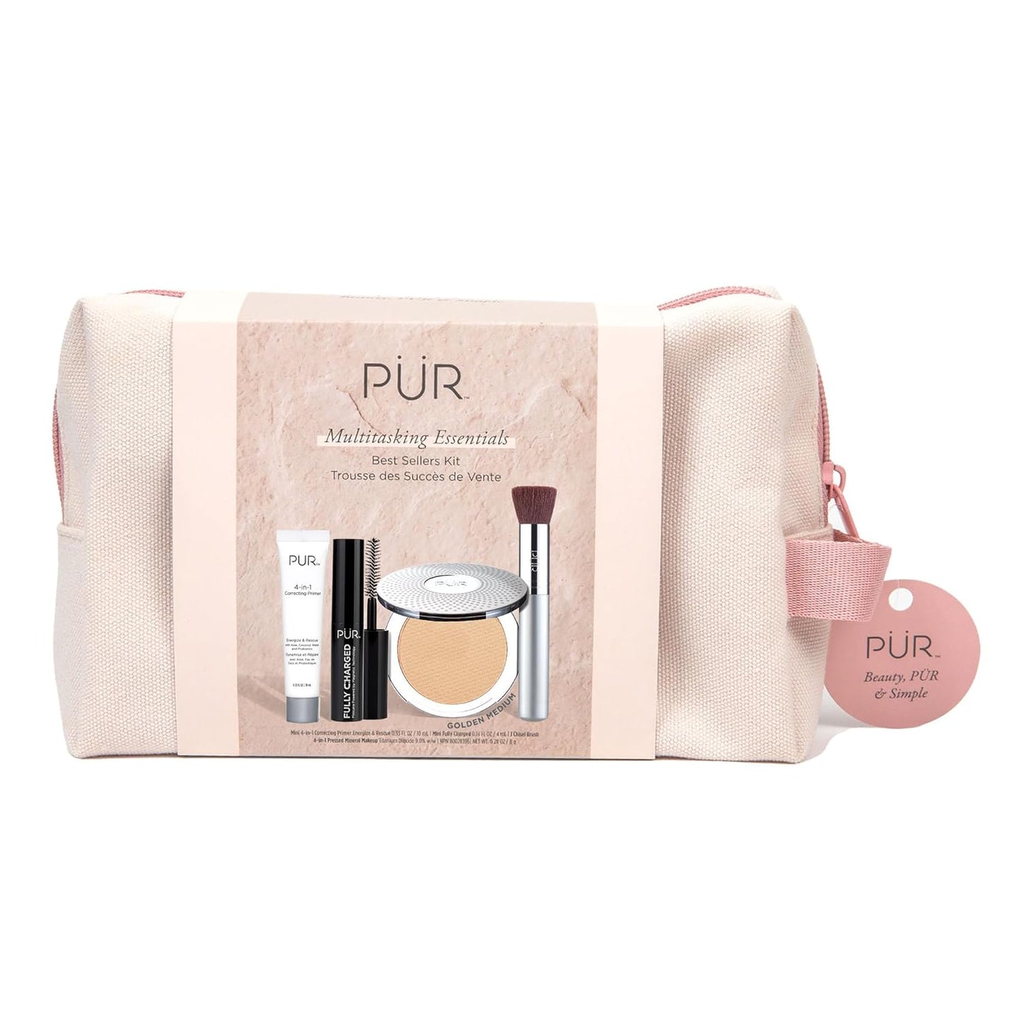 PÜR Beauty Multitasking Essentials Best Sellers Kit, Everyday Look Deluxe Kit, Condition & Moisturize Skin, Cruelty Free, Tan