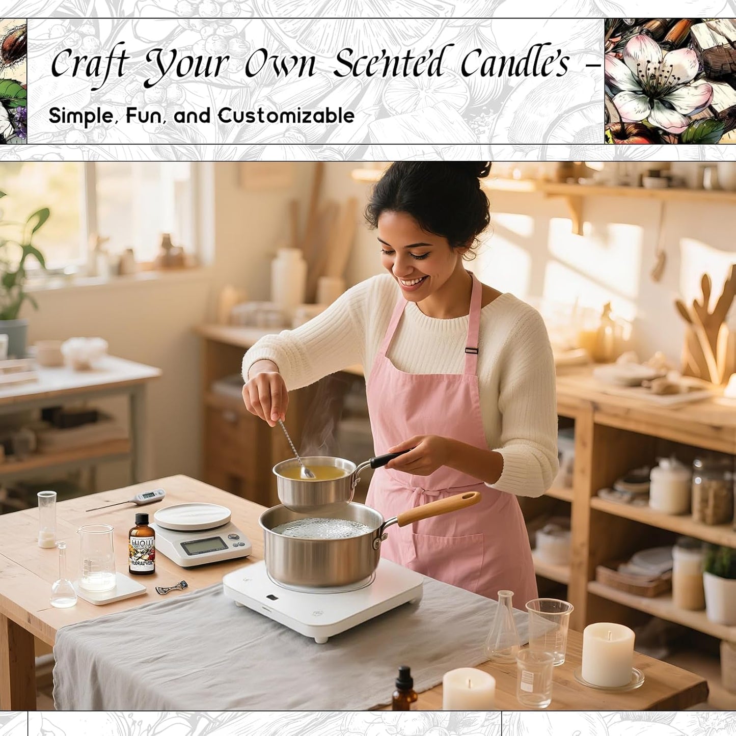 HIQILI Floral Veil Fragrance Oil for Candle & Soap Making, Inspired by ISY-Myake L.d'Isy-Florale, Humidifier, Add to Scented Sachets, Reed Diffuser Oil Refill - 1 Fl Oz