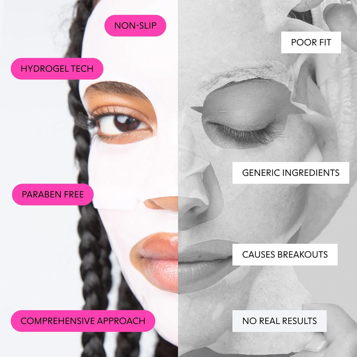 LOOPS DOUBLE TAKE - Glow Hydrogel Face Mask - Calms and Soothes Skin’s Surface - Helps Refine Pores and Brighten for a Flawless Face - Leaves You Glowing and Luminous - For All Skin Types - 1 Pc